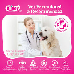 Biidey Dogs & Cats Ear Cleaner Wipes, Aloe, Fragrance Free and Natual, Soothing Odor Control Reduce Pet Dirt Wax, Sooths & Deodorizes, Cleanse & Moisturize, 50 Count