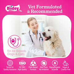 Biidey Pets, Dog & Cats Eyes Stain Remover Wipes, Aloe & Chamomile, Puppies loves, 60 Count Gentle Wipes, Easy Dirt Cleaner for Eye,Paws & Face, Convenient, Safe & Fragrance Free, Biodegradable